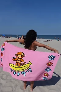 Strawberry Western Banana Surf Beach Towel