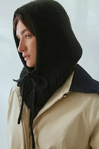 Ribbed Knit Hooded Balaclava
