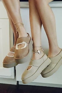 UGG Women's Bea Shearling Platform Mary Jane Shoe