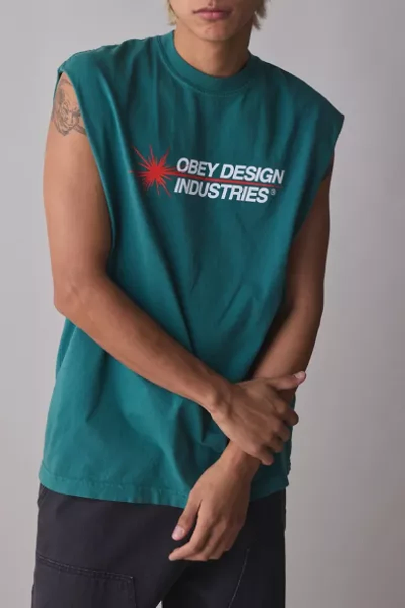 Obey UO Exclusive Industries Graphic Muscle Tee