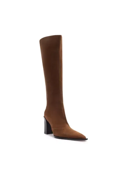 Schutz Raffaela Up Knee-High Suede Boot