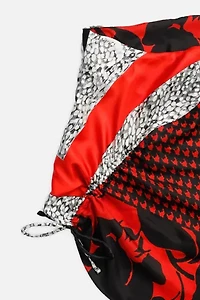 Rework Silk Scarf Ruche Tank