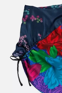 Frankie Collective Rework Silk Scarf Ruche Tank