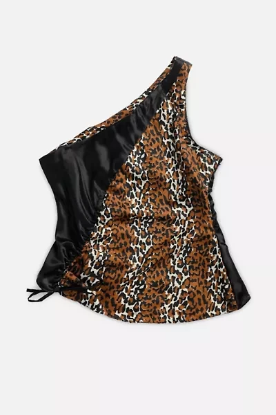 Frankie Collective Rework Silk Scarf Ruche Tank