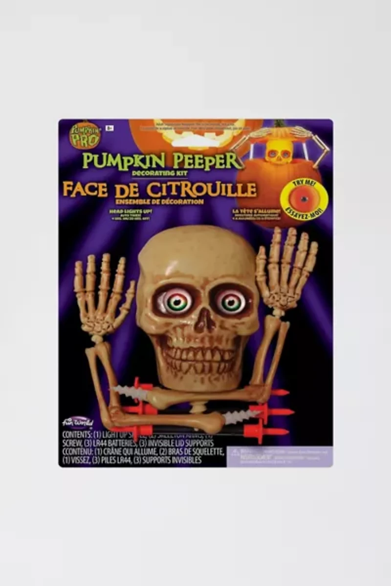 Light-Up Pumpkin Peeper Decorating Kit