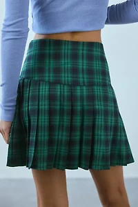Neon Rose Macy Plaid Tartan Pleated Mini Skirt