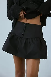 Motel Rantufu Button Front Mini Skirt