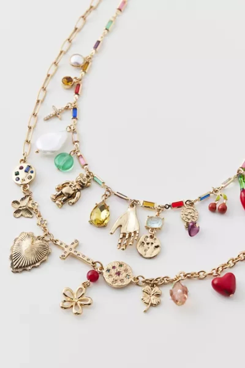 Zuri Layering Charm Necklace Set