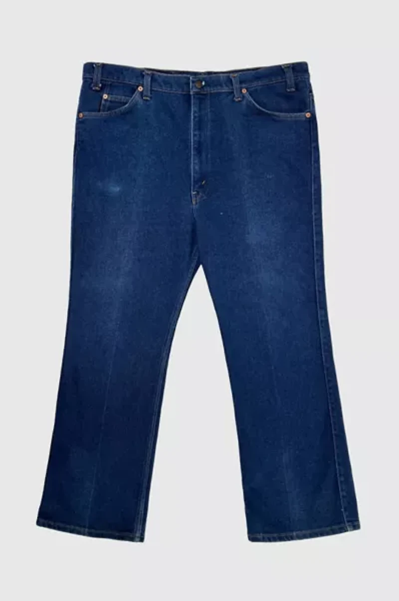 Vintage 1980's Levi’s® 517 Red Tab Dark Faded Western Boot Cut Denim Jeans