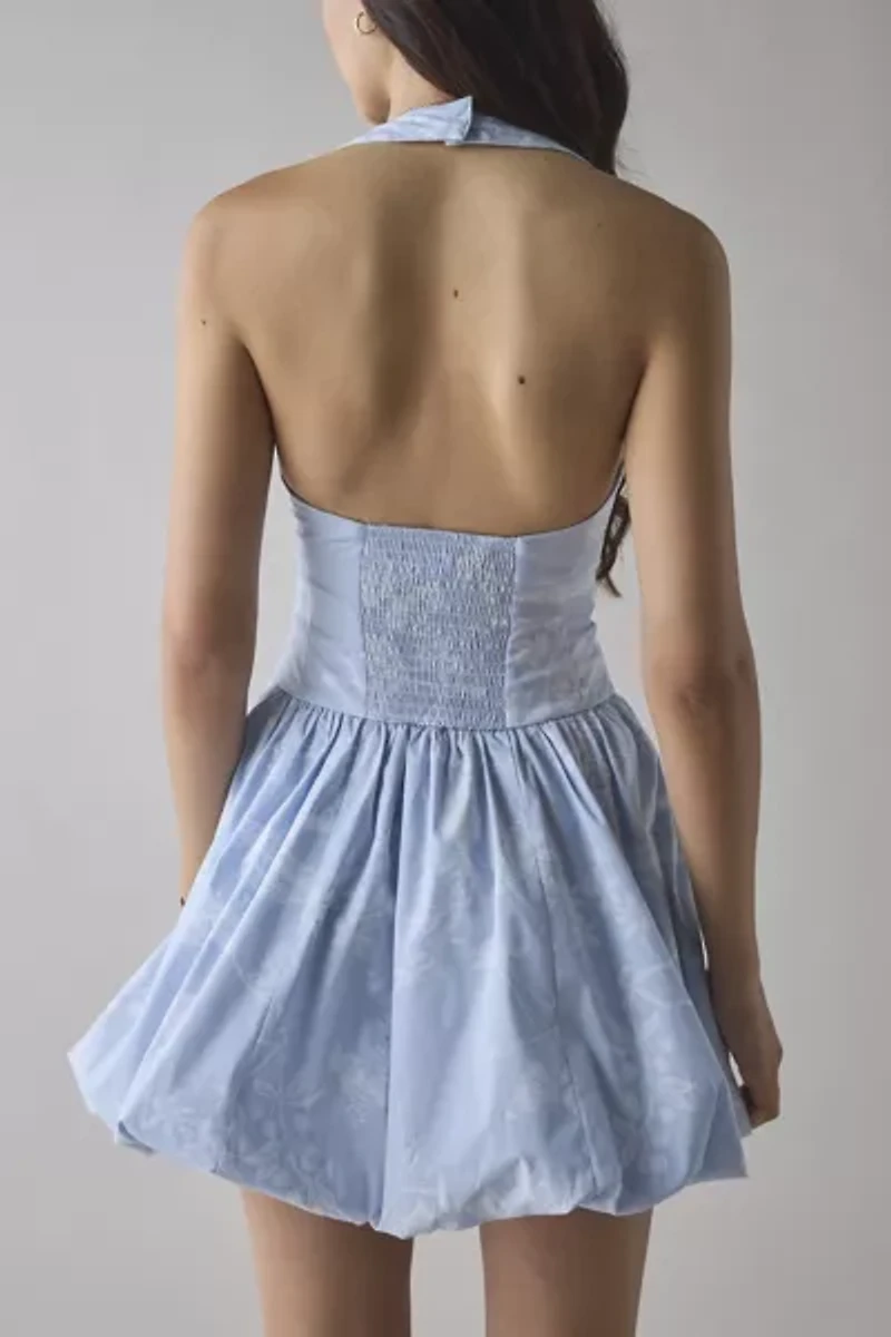 Kimchi Blue Casey Halter Bubble Hem Mini Dress