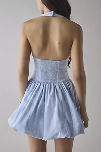 Kimchi Blue Casey Halter Bubble Hem Mini Dress