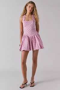 Kimchi Blue Casey Halter Bubble Hem Mini Dress