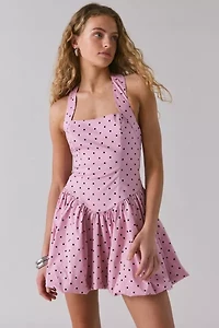 Kimchi Blue Casey Halter Bubble Hem Mini Dress