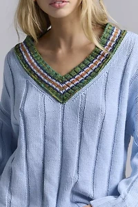 BDG Brooks Cricket V-Neck Pullover Sweater