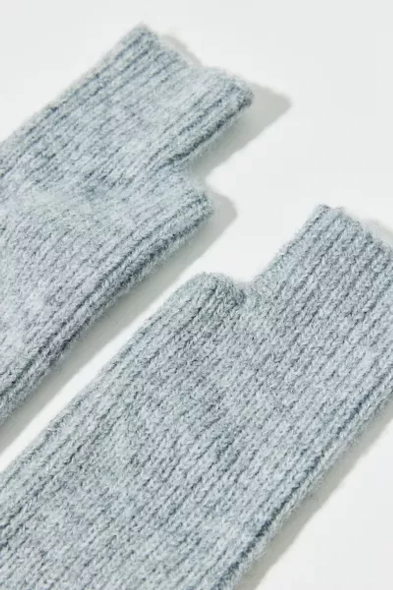 Ribbed Knit Hand Warmer Fingerless Glove