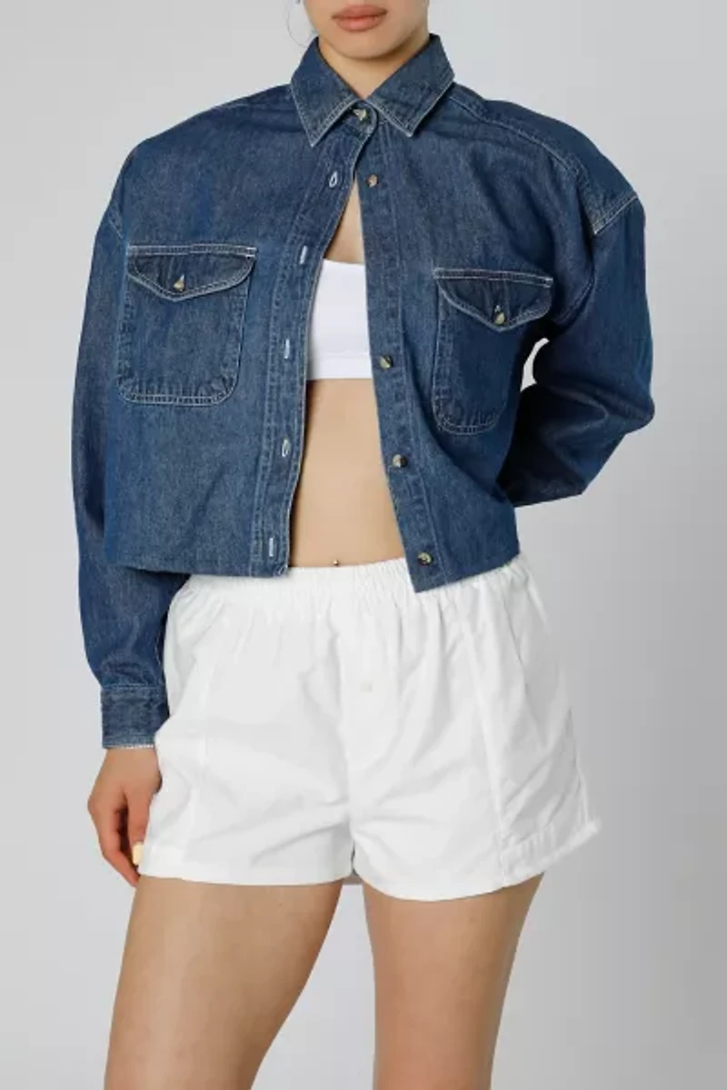 Rework Chambray Waist Crop 033