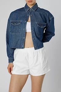 Rework Chambray Waist Crop 033