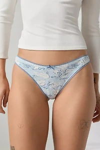 Out From Under Diamond Pointelle Knit Low Rise Thong