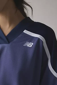 New Balance Midnight Jersey Mesh Cropped Tee