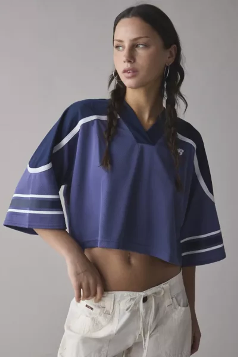 New Balance Midnight Jersey Mesh Cropped Tee