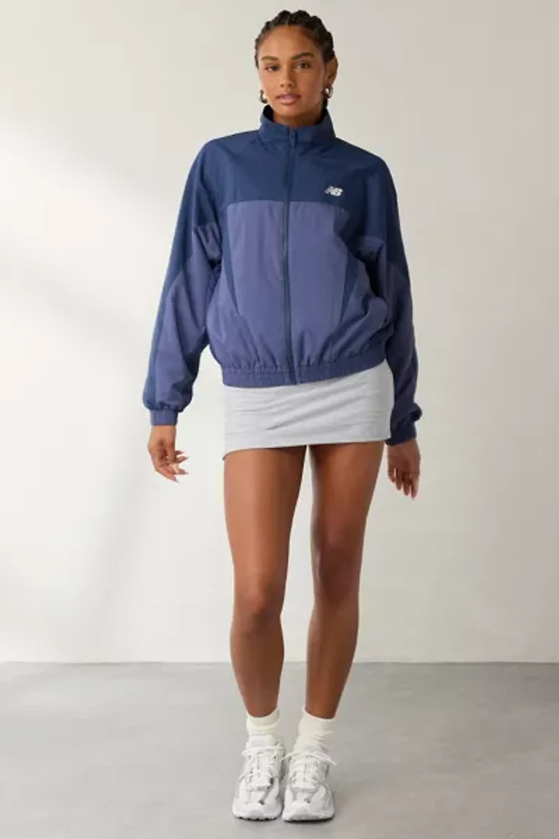 New Balance Color Blocked Woven Zip-Up Jacket