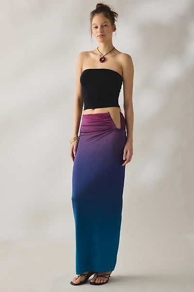AFRM Aven Hardware Detail Mesh Maxi Skirt