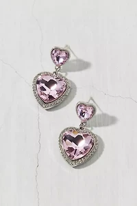 Isabella Rhinestone & Gem Heart Earring