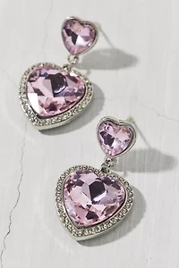 Isabella Rhinestone & Gem Heart Earring