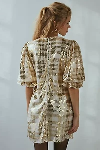 Sister Jane Dream Allusions Sequin Bow Mini Dress