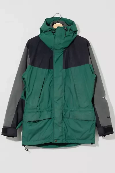 Vintage 1990s Distressed The North Face Green Gray Hydroseal Jacket
