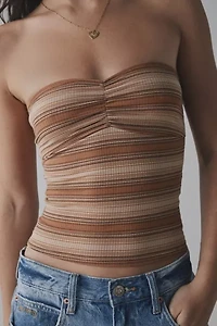 BDG Carla Sweetheart Neckline Ribbed Knit Tube Cropped Top