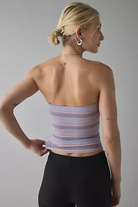 BDG Carla Sweetheart Neckline Printed Ribbed Knit Tube Top