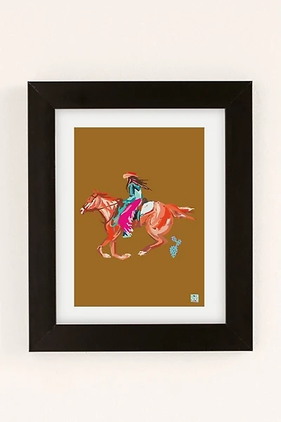 Tirzahlaneart Cowgirl On Horse Art Print