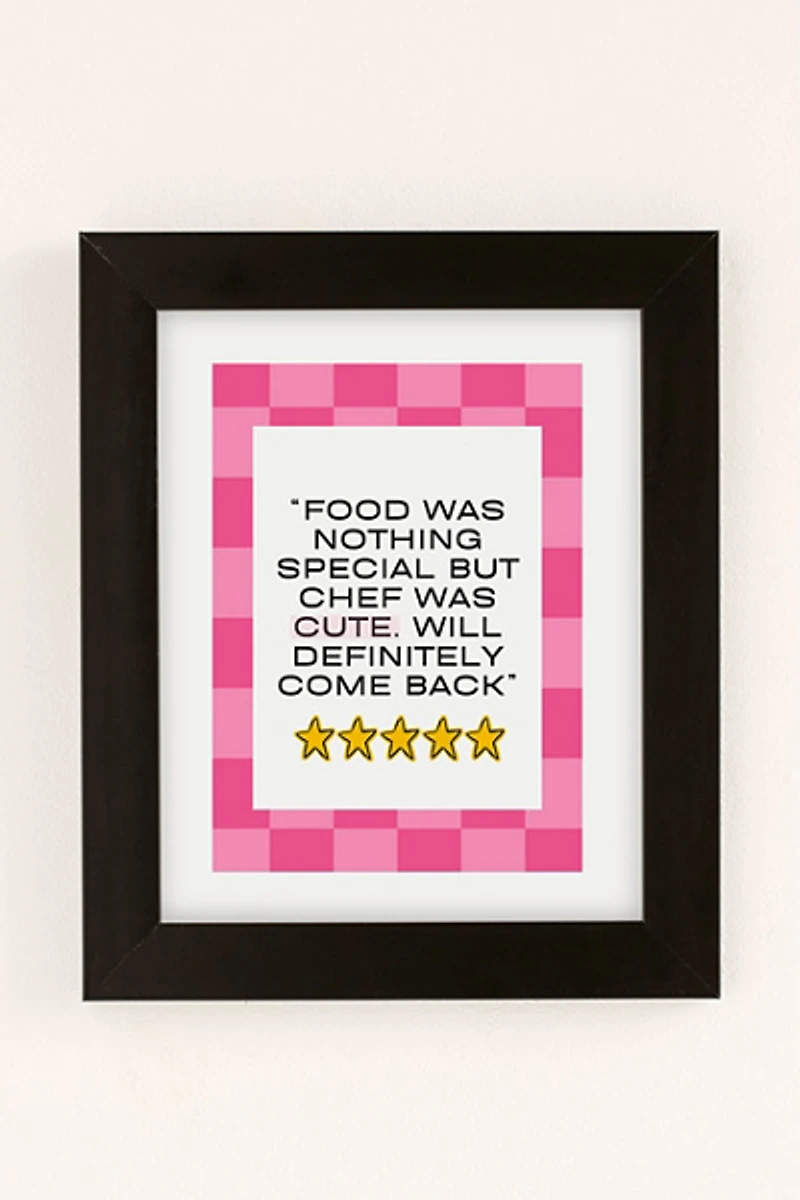 Pepino de Mar Cute Chef Pink Art Print