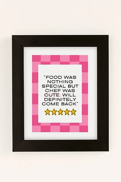 Pepino de Mar Cute Chef Pink Art Print