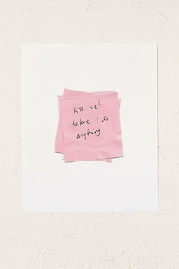 Lane Hummel Kiss Me! Art Print