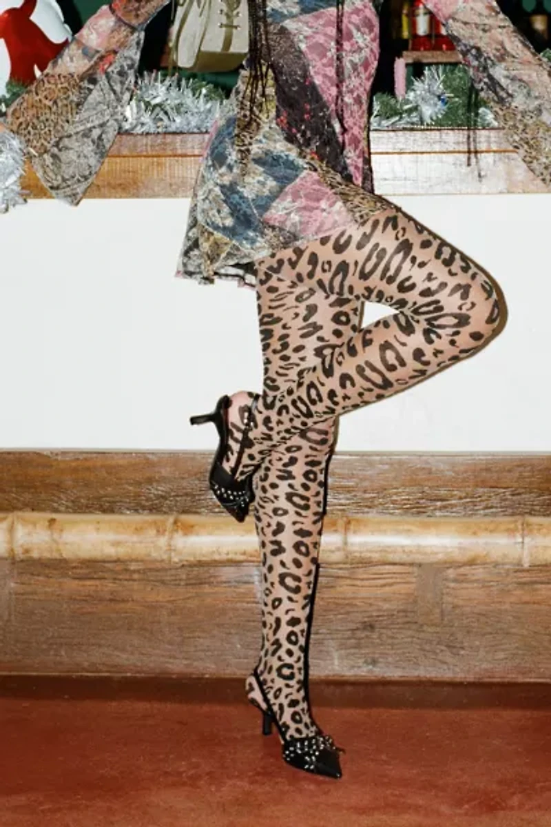 Animal Print Tights