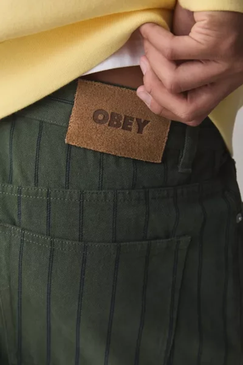 OBEY Baggy Stripe Pattern Jean