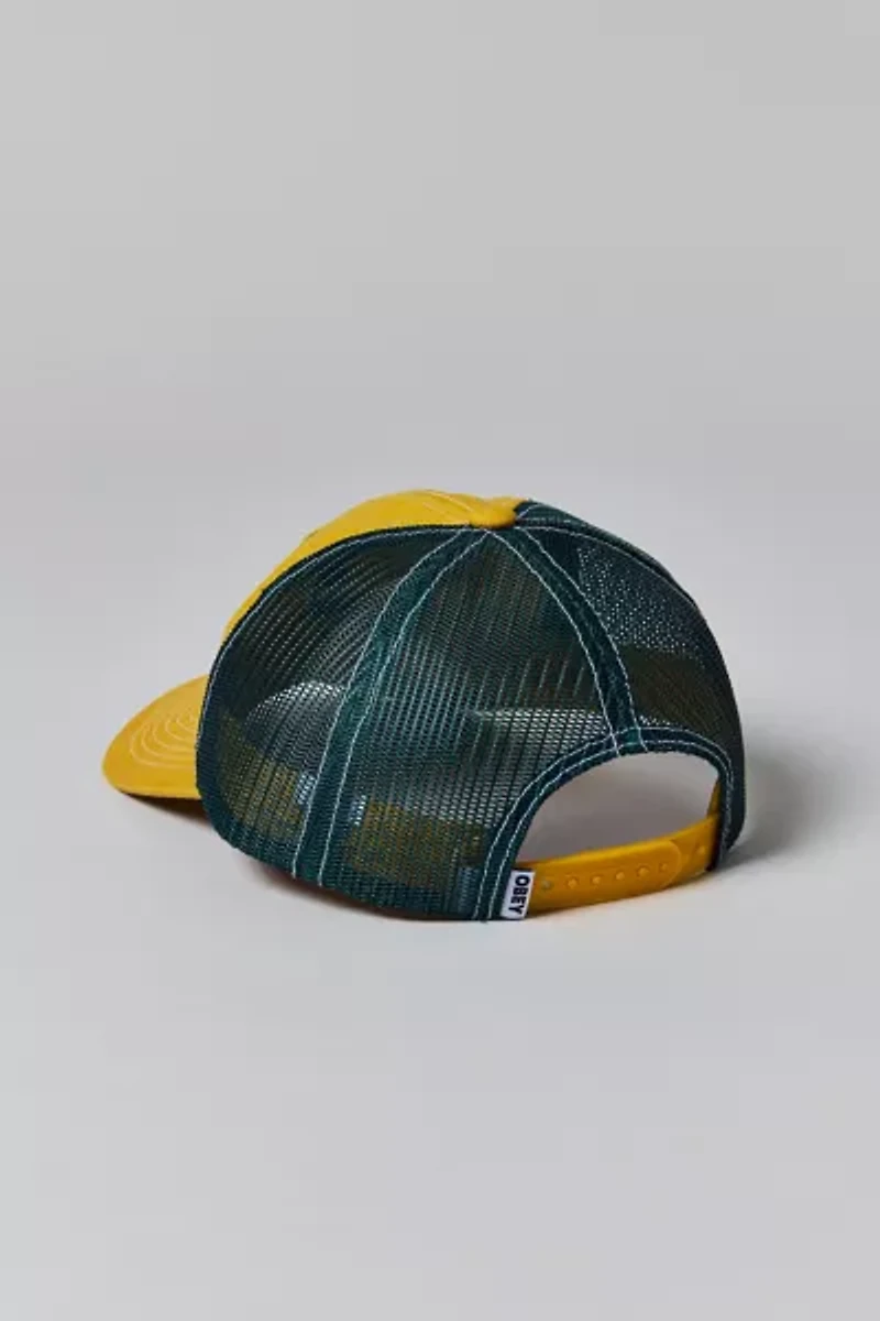 OBEY Bold Logo Pigment Dye Mesh Paneled Hat