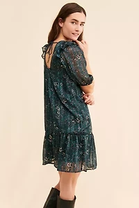 Du Paradis Ruffle Collar Mini Dress
