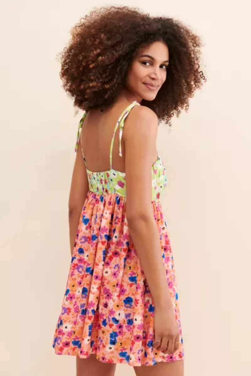 Glamorous Mixed Print Floral Mini Dress