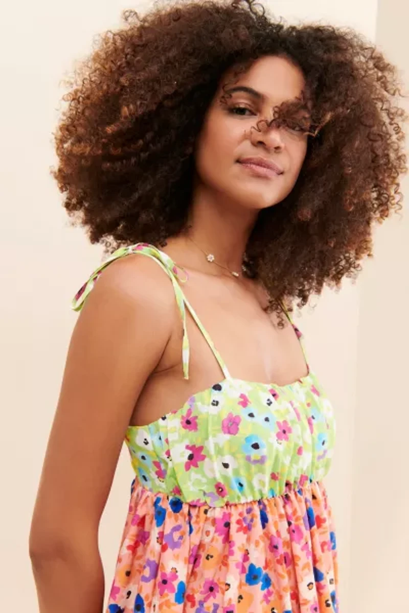 Glamorous Mixed Print Floral Mini Dress
