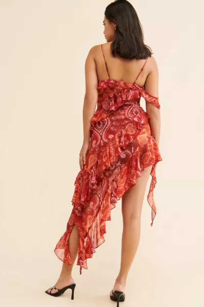 UO Charlize Sheer Midi Dress