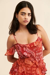 UO Charlize Sheer Midi Dress