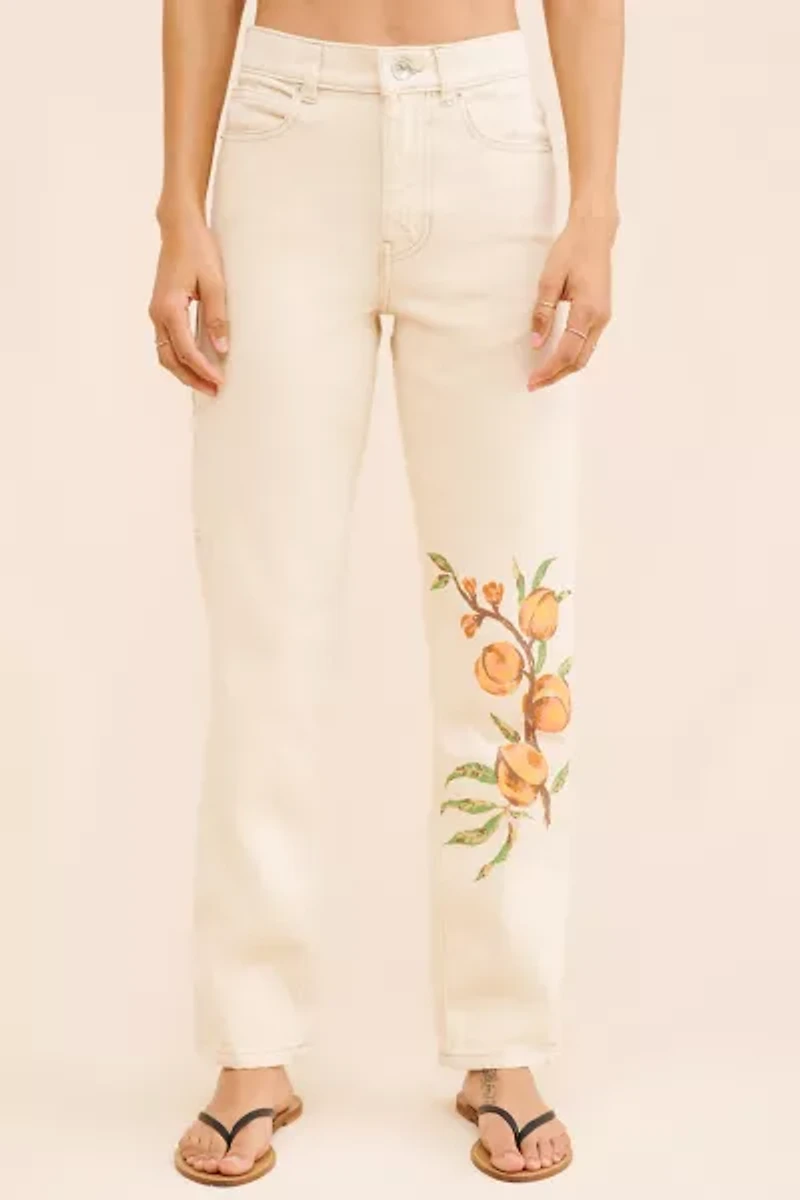 BDG Men's Printed Fruits Utility Jeans