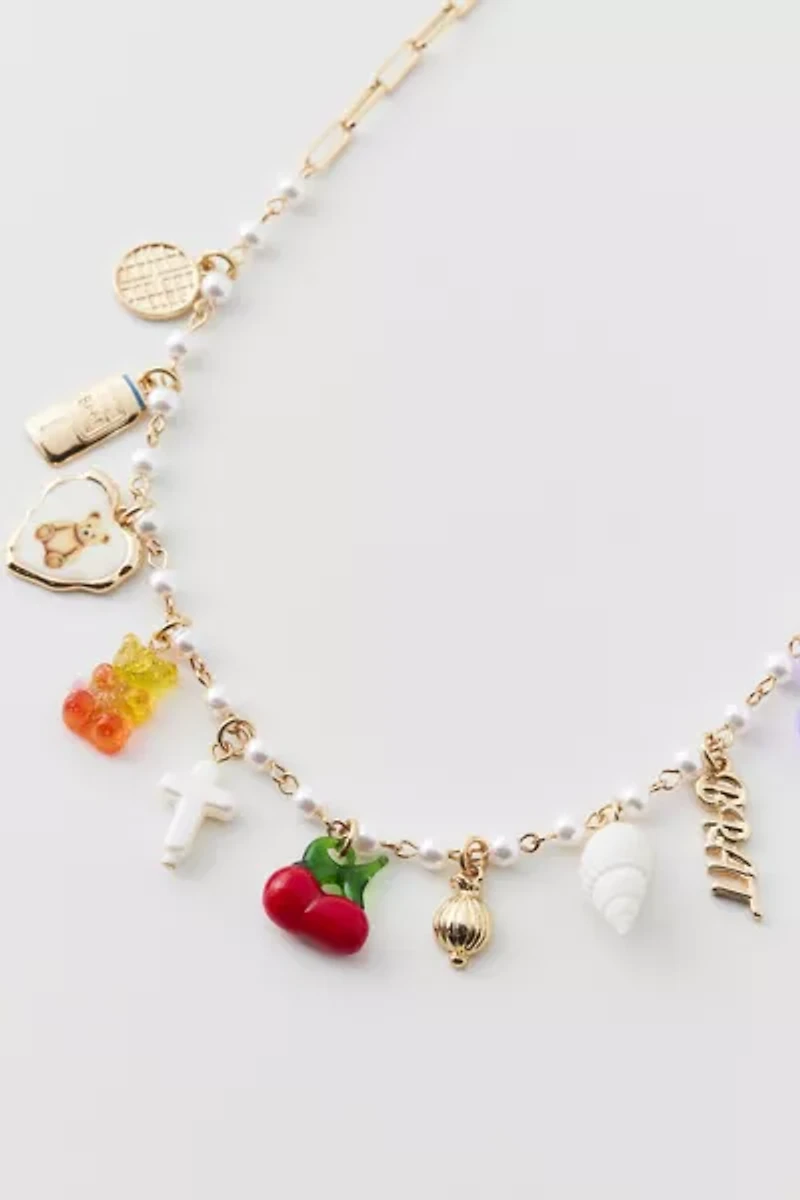 Jade Pearl Charm Necklace