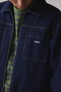 OBEY Icon Hardwork Zip-Up Denim Jacket