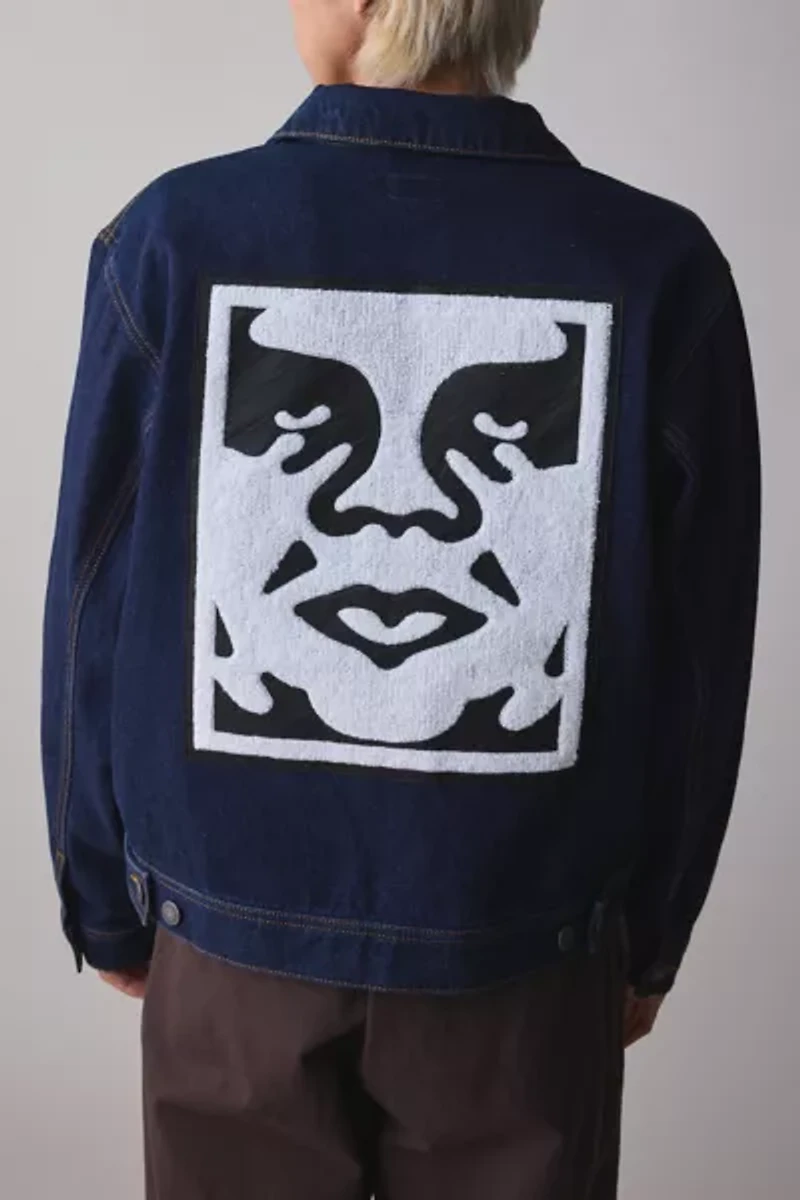 OBEY Icon Hardwork Zip-Up Denim Jacket