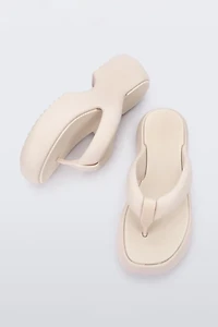 Melissa Free Fuzzy Heeled Thong Sandal