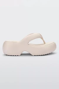 Melissa Free Fuzzy Heeled Thong Sandal